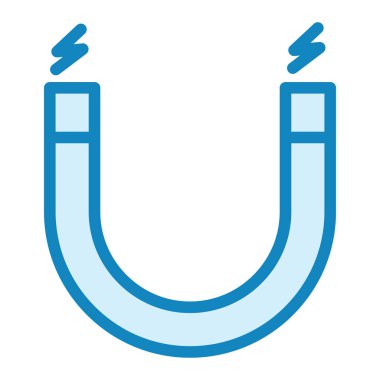 mıknatıs vektörü ince çizgi simgesi