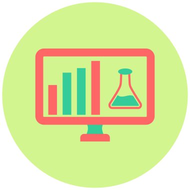Kimyasal rapor. Web simgesi basit illüstrasyon