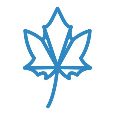 Yaprak ikonu vektörü. İnce çizgi işareti. izole edilmiş sınır sembolü çizimi