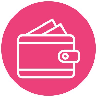 Cüzdan. Web simgesi basit illüstrasyon