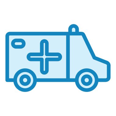 Ambulans. Web simgesi basit illüstrasyon 