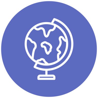 Küre. Web simgesi basit illüstrasyon