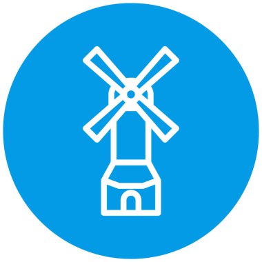 Yel değirmeni simgesi modaya uygun şekilde izole edilmiş arkaplan