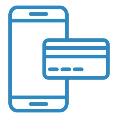 Mobil ödeme kutsal kişilerin resmi, vektör çizim