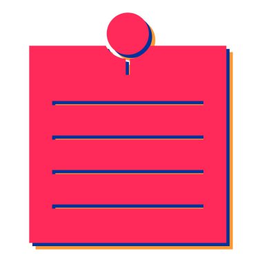 Not ve kalem ikonu vektör illüstrasyon tasarımlı pano