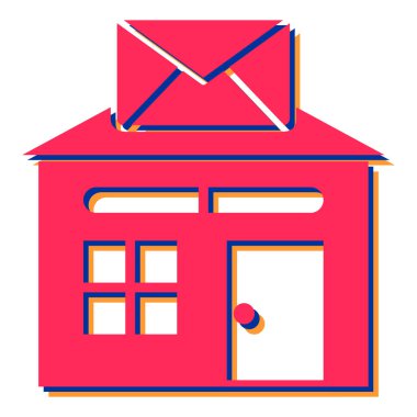 Postane çatı vektör çizimi tasarımı