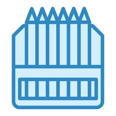 vektör çizim renkli kalemler