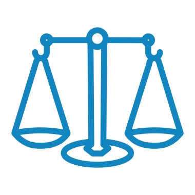 Hukuk ve adalet kavramı ikonu. vektör illüstrasyonu