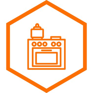 Fırın. Web simgesi basit illüstrasyon