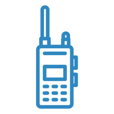 Telsiz ikon vektörü. Kablosuz radyo sinyali. izole edilmiş sınır sembolü çizimi