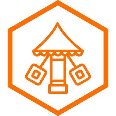 çadır simgesi vektör illüstrasyonu