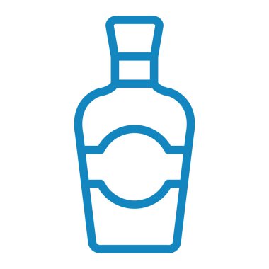 Şişe ikonu vektörü. İnce çizgi işareti. izole edilmiş sınır sembolü çizimi