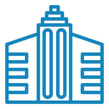 Modern bina. Web simgesi basit illüstrasyon