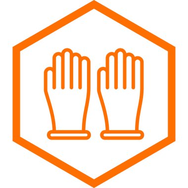 Lastik eldiven ikonu. vektör illüstrasyonu