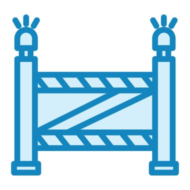 Polis bariyeri vektör illüstrasyonu