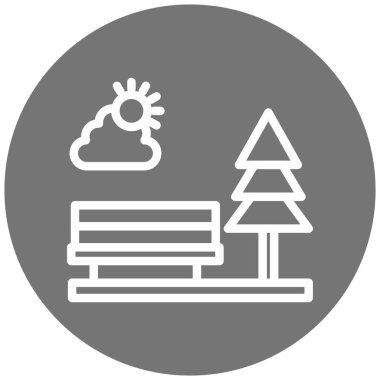 Bir ağaç simgesinin vektör illüstrasyonu