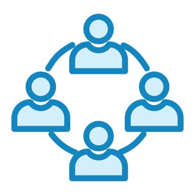 Takım çalışması simge vektör çizim