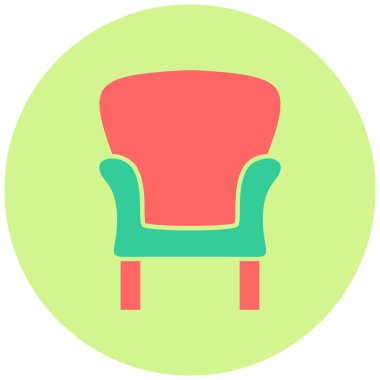 Koltuk. Web simgesi vektör illüstrasyonu