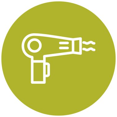 Saç kurutma makinesi. Web simgesi basit tasarım