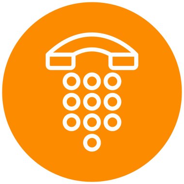 Telefonunuz var. Web simgesi basit illüstrasyon