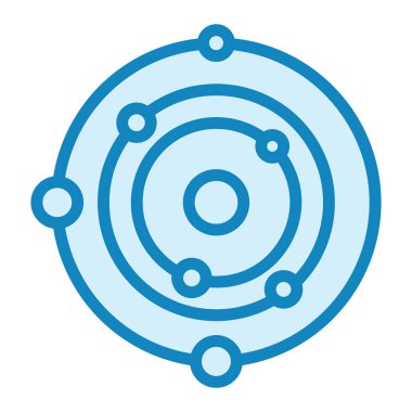 Güneş Sistemi simgesinin vektör illüstrasyonu