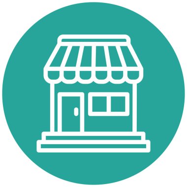 Dükkan. Web simgesi basit illüstrasyon