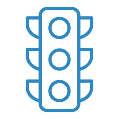 Trafik ışıkları düz simge, vektör illüstrasyonu