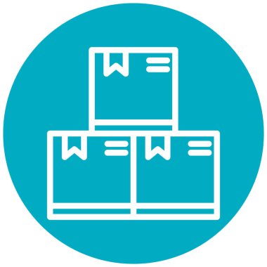 Kutu. Web simgesi basit illüstrasyon