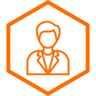 İş adamı ikonu. vektör illüstrasyonu