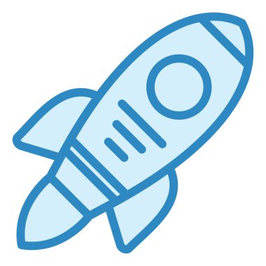 roket ikonu vektör illüstrasyonu