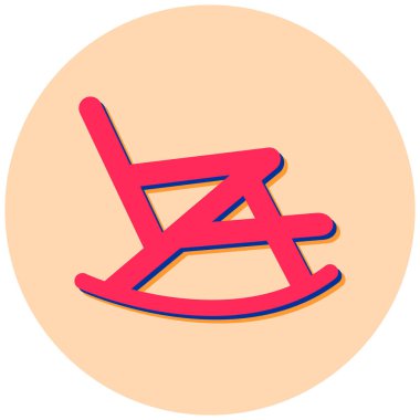 Sandalye. Web simgesi basit illüstrasyon