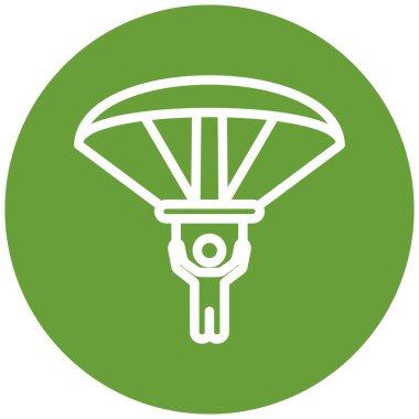 paraşüt simgesi, vektör resimleme