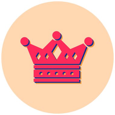 Taç. Web simgesi basit illüstrasyon