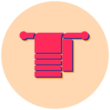 Havlu. Web simgesi basit tasarım