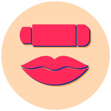 Dudaklar. Web simgesi basit illüstrasyon