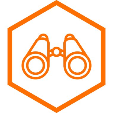 dürbün simgesi. vektör illüstrasyonu