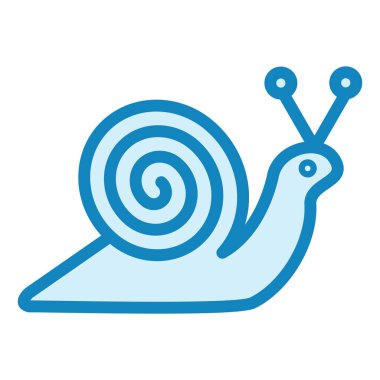 Salyangoz. Web simgesi basit illüstrasyon 