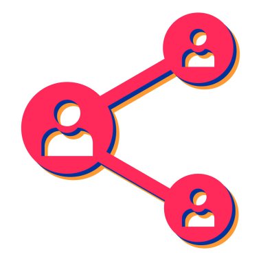 sosyal ağ simge vektör çizim