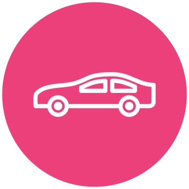 - Araba. Web simgesi basit illüstrasyon