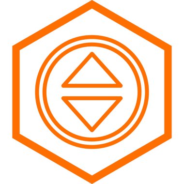 Turuncu çizgi ikonunun vektör çizimi. biçim doğrusal semboldür, ince dış hat sürümleri herhangi birine ayrılır