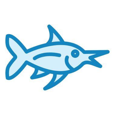 Kılıçbalığı modern ikon vektör çizimi 