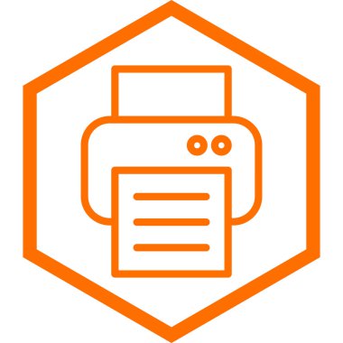 Yazıcı. Web simgesi basit illüstrasyon