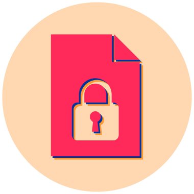 Güvenli Dosya. Basit illüstrasyon