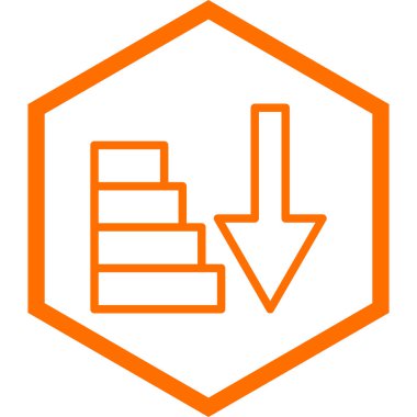 Bir binanın çizgi simgesinin vektör çizimi