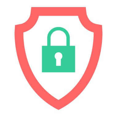 Kalkan. Web simgesi basit illüstrasyon