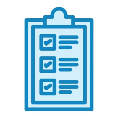 Web ve mobil uygulama tasarımınız, pano logo konseptiniz için beyaz arkaplanda izole edilmiş kontrol listesi simgesi vektörü