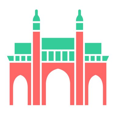 Bina. Web simgesi basit illüstrasyon
