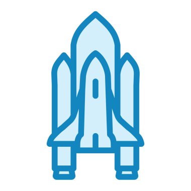 Roket. Web simgesi vektör illüstrasyonu