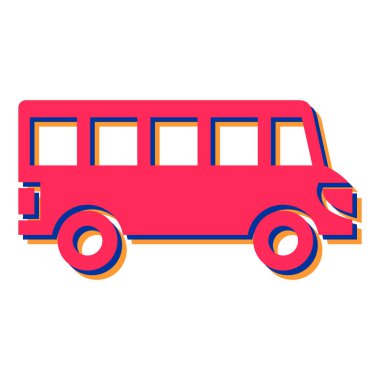 bus simgesi vektör illüstrasyonu