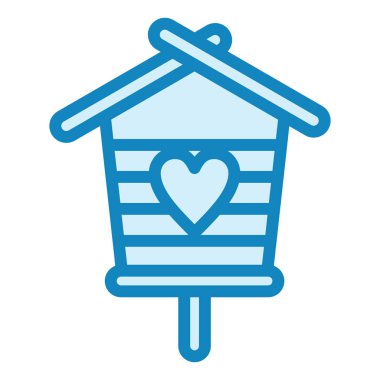 Kuş evi. Web simgesi basit illüstrasyon 